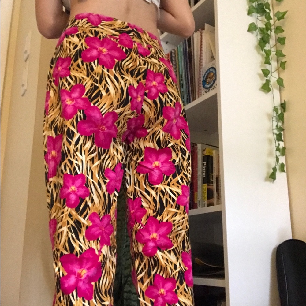 vintage escada floral pants | size 34 - Picture 5 of 11
